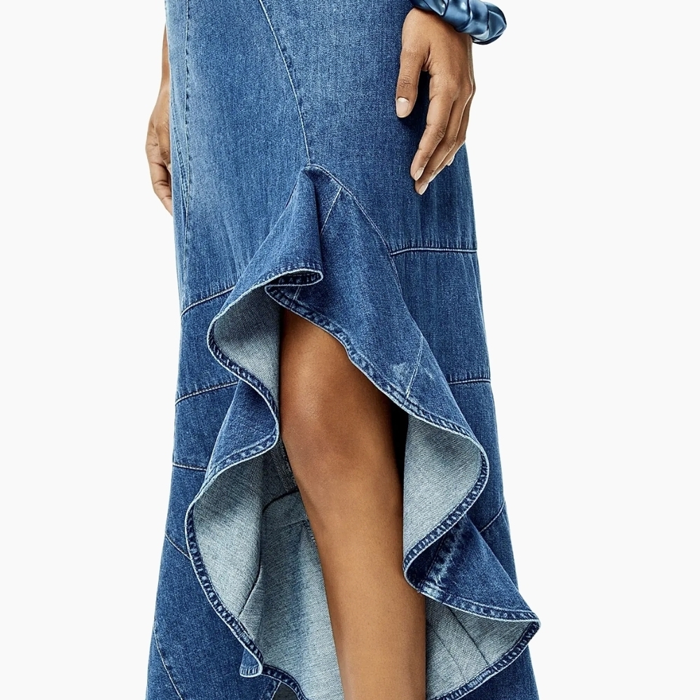 Loewe Jeans Dress Womens Sz 38 Italy Cotton Sz 4 USA. - Picture 15 of 16